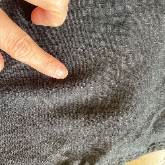 Zara Black Puff Sleeve Linen Blend Mini Dress Size XS - Picture 14 of 14